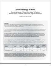 Document: Aromatherapy in MRI - Reduce Aborted Scans in Patients with Anxiety and Claustrophobia